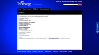 Telecharge Phone and Email, Official Site for Broadway Tickets ...