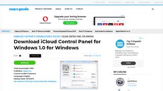 Download iCloud Control Panel for Windows 1.0 (Free) for Windows