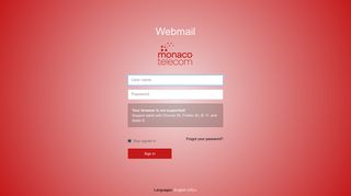 Webmail Monaco Telecom. Sign in