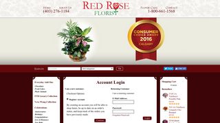 Account Login - Red Rose Florist
