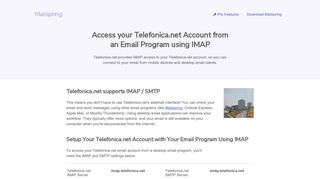 How to access your Telefonica.net email account using IMAP