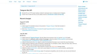 Telegram Bot API - Telegram APIs