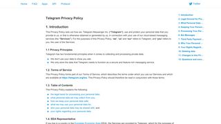 Telegram Privacy Policy - Telegram Messenger