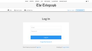 Log-in to your account - The Telegraph