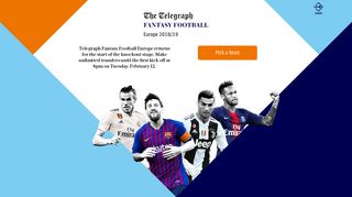 Home Page - Telegraph Fantasy Football Champions League