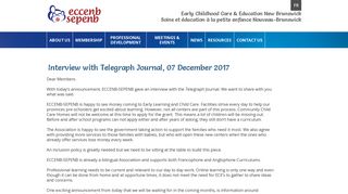 News & Updates - Interview with Telegraph Journal, 07 December ...