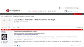 Long Distance Plan usable with Bell Landline - Telehop ...