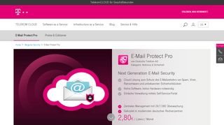 E-Mail Protect Pro - TelekomCLOUD