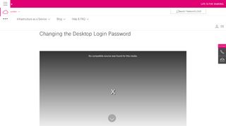 Changing the Desktop Login Password - Telekom Cloud