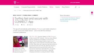 Surfing fast and secure with CONNECT App | Deutsche Telekom