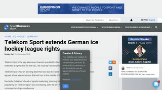 Telekom Sport extends German ice hockey league rights ...