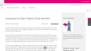 Open Telekom Cloud API usage howto and examples - TelekomCLOUD