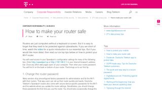 How to make your router safe | Deutsche Telekom