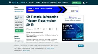 SIX Financial Information Telekurs iD evolves into SIX iD