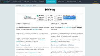 Teleloans – Loans for people with bad credit | LoansFind