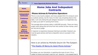 Phone Actress & Partyline Operator Homebased Jobs - e-BusinessMom