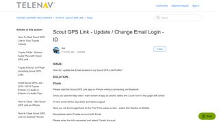 Scout GPS Link - Update / Change Email Login - ID – TELENAV ...
