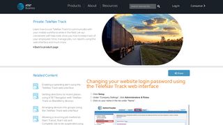 Changing your website login password using the TeleNav Track web ...