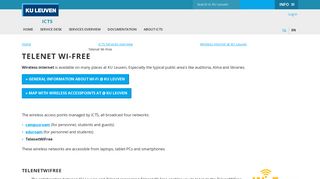 Telenet Wi-Free – ICTS - KU Leuven