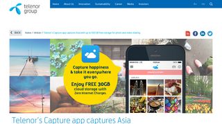 Telenor's Capture app captures Asia with up to 100 GB free storage for ...