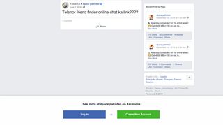 Faisal Ch - Telenor friend finder online chat ka link???? | Facebook