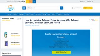 How to register Telenor Ecare Account & Self Care Portal - Cells.pk