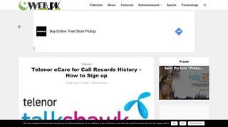 Telenor eCare for Call Records History – How to Sign up | Web.pk