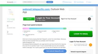 Access webmail.telepacific.com. Outlook Web App
