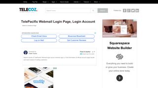 TelePacific Webmail Login page, Login Account - TeleCoz