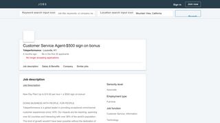 Teleperformance hiring Customer Service Agent-$500 sign on bonus ...