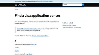 Find a visa application centre - GOV.UK