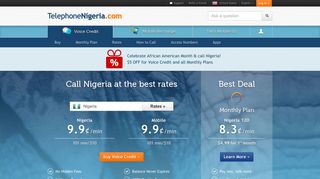 TelephoneNigeria: Call Nigeria, calling plans & mobile recharges
