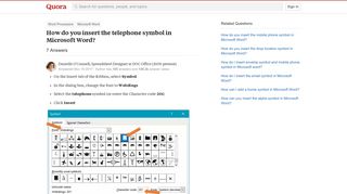 How to insert the telephone symbol in Microsoft Word - Quora