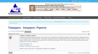 Telepigeon , fotopigeon, Pigeonly | Write a Prisoner