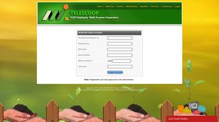 Create new account - TELESCOOP - PLDT Employees Multi-Purpose ...