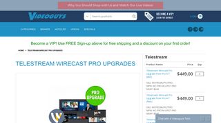 Telestream Wirecast Pro 6 Upgrades WC6PROUP - Videoguys.com