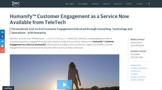 Humanify™ Customer Engagement as a Service Now Available from ...
