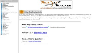 TeleTracker Online Help