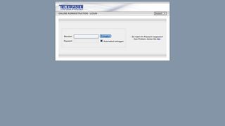 TeleTrader Professional - Online Administration - Login