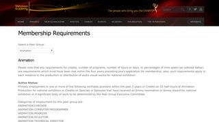 Membership Requirements | Television Academy