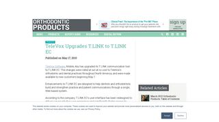 TeleVox Upgrades T.LINK to T.LINK EC - Orthodontic Products