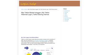 Mijn Telfort Mobiel Inloggen | My Telfort Webmail Login | Telfort ...