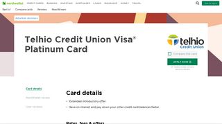 Telhio Credit Union Visa® Platinum Card - NerdWallet