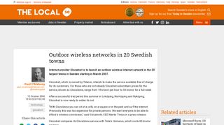 Outdoor wireless networks in 20 Swedish towns - The Local