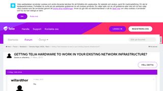 Getting Telia hardware to work in your existing network ...