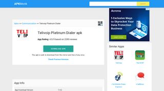 Telivoip Platinum Dialer Apk Download latest version 1.4.2- com.vox ...