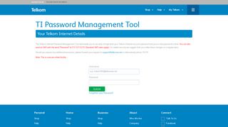 TI Password Management Tool - TelkomSA.net