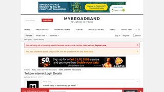 Telkom Internet Login Details | MyBroadband