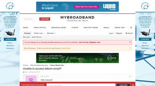 Unable to access telkom email? | MyBroadband