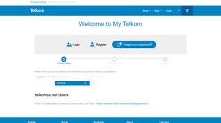 Forgot your password - My Telkom
